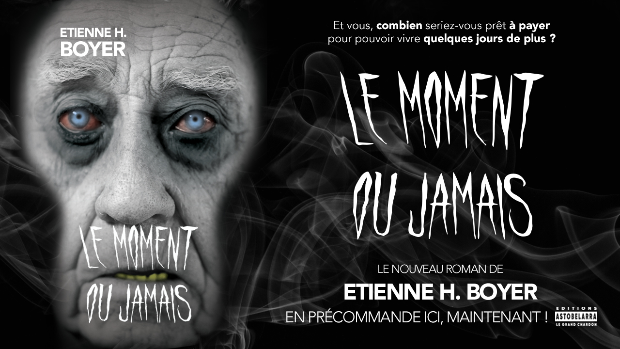 Précommandez dès aujourd'hui Le Moment ou jamais, le nouveau roman de Etienne H. BOYER !